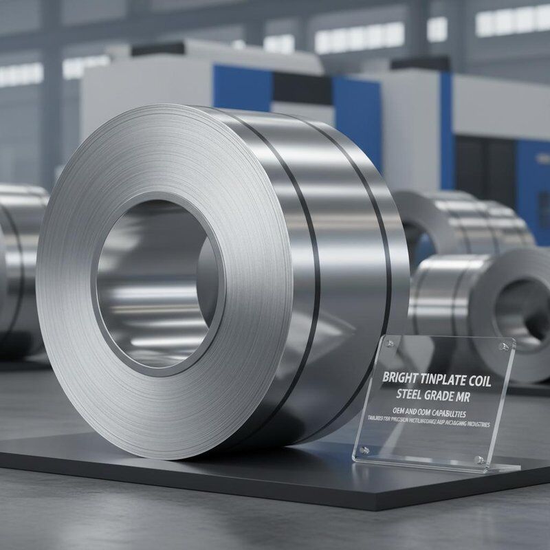 Parlak Tinplate Coil Çelik Sınıfı MR OEM ve ODM Yetenekleri, hassas metal işleme ve ambalajlama endüstrileri için uyarlanmıştır