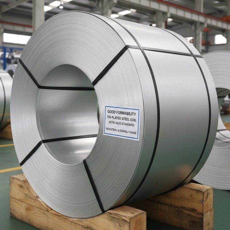 İyi Şekillendirilebilirlik ASTM A623 Standardına Uygun, Endüstriyel Uygulamalar ve Dayanıklı Kullanım İçin Kalay Kaplı Çelik Rulo
