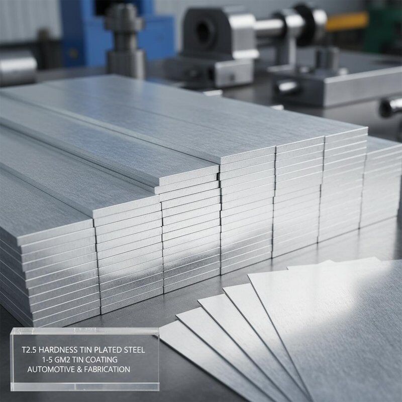 T2.5 Hardness Tin Plated Steel Sheets Offering Tin Coating Weight 1 to 5 Gm2 Perfect for Automotive Parts and Durable Metal Fabrication