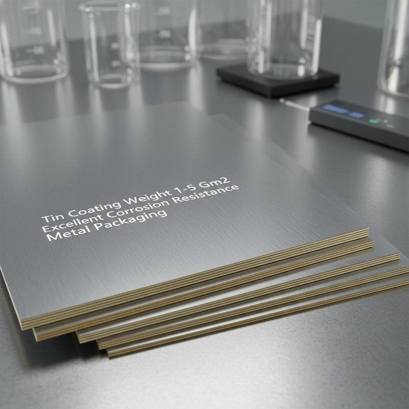 Teneke Kaplama Ağırlığı 1 ila 5 Gm2 Mükemmel korozyon direnci sunan teneke çelik levha malzemesi Metal ambalajlama için tasarlanmıştır